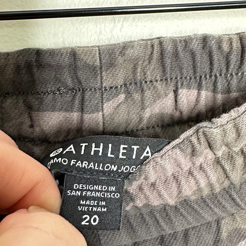 ATHLETA Camo Farallon Joggers Brown Gray Green Sz 20 Plus Size {K1} - Picture 4 of 4
